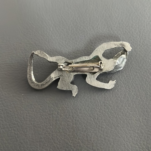 Blue Mist Pewter Lizard Gecko Brooch Pin Vintage - Picture 3 of 7